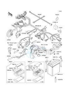 ZX 1100 D [NINJA ZX-11] (D1-D3) [NINJA ZX-11] drawing CHASSIS ELECTRICAL EQUIPMENT