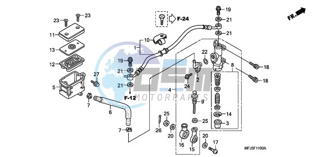 REAR BRAKE MASTER CYLINDER (CBR600RR)