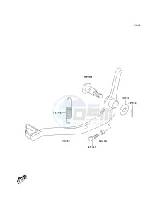 KLX 125 A (A6F) A6F drawing BRAKE PEDAL