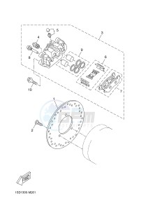 YP400R X-MAX 400 X-MAX (1SD7 1SD7 1SD7) drawing REAR BRAKE CALIPER