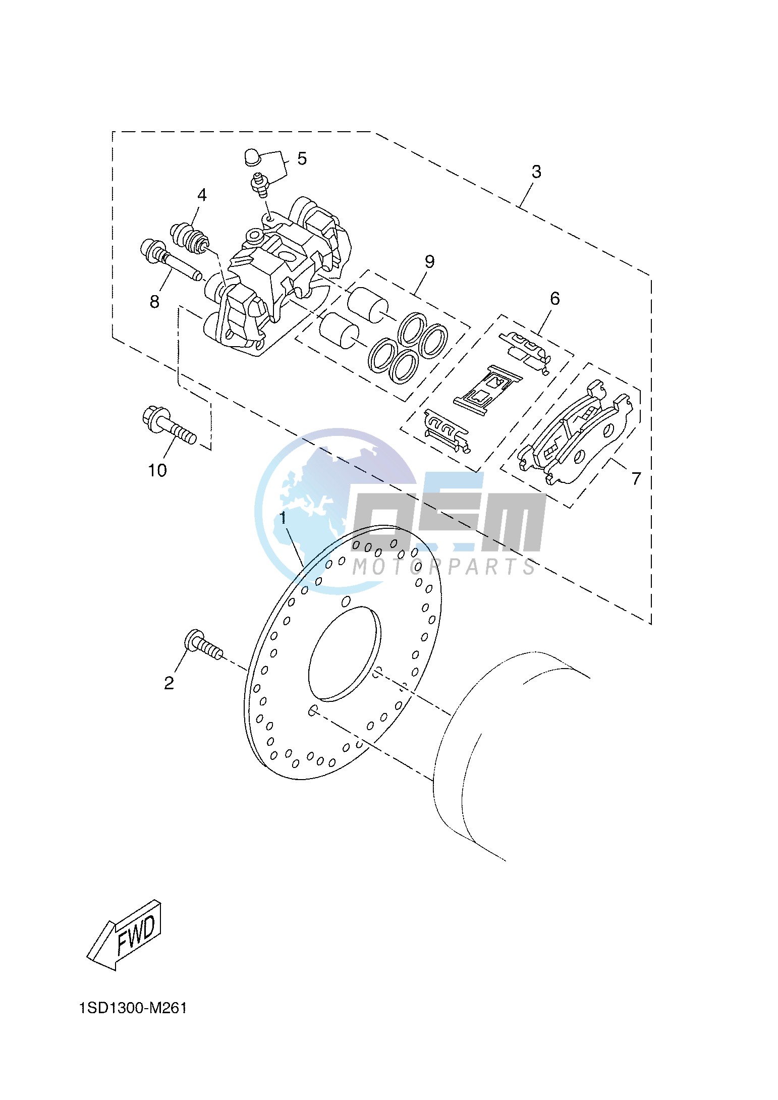 REAR BRAKE CALIPER