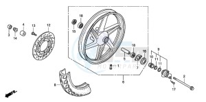 CBF150SH drawing FRONT WHEEL