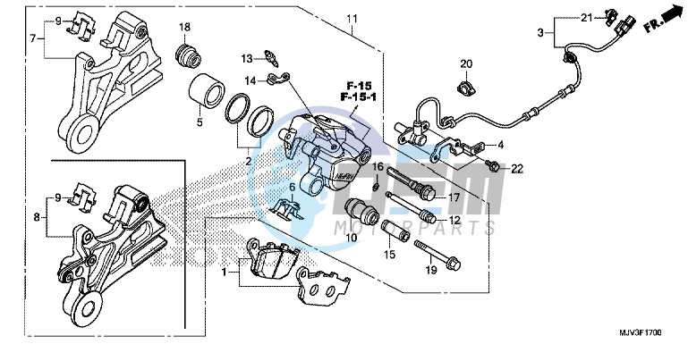 REAR BRAKE CALIPER