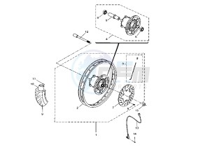 DT R - DT RSM 50 drawing FRONT WHEEL MOTARD