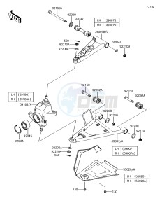 BRUTE FORCE 750 4x4i EPS KVF750GGF EU drawing Front Suspension