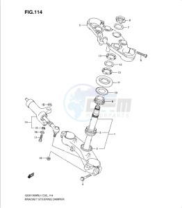 GSX1300R drawing BRACKET - STEERING DAMPER