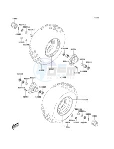 KSF 80 A [KFX80] (A6F) A6F drawing FRONT HUB