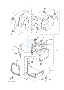 YFM90R (43DB 43DC 43DA 43DA) drawing AIR SHROUD & FAN