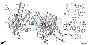 VT750C2SD UK - (E) drawing CRANKCASE (VT750C/C2S/CA/CS)