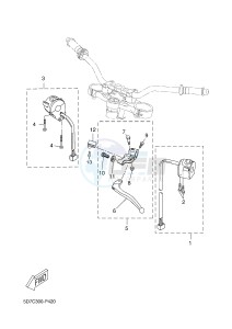 MT125A MT-125 ABS (5D7D) drawing HANDLE SWITCH & LEVER