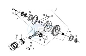 GTS 125 EFI drawing CRANKSHAFT / PISTON / PISTON RING