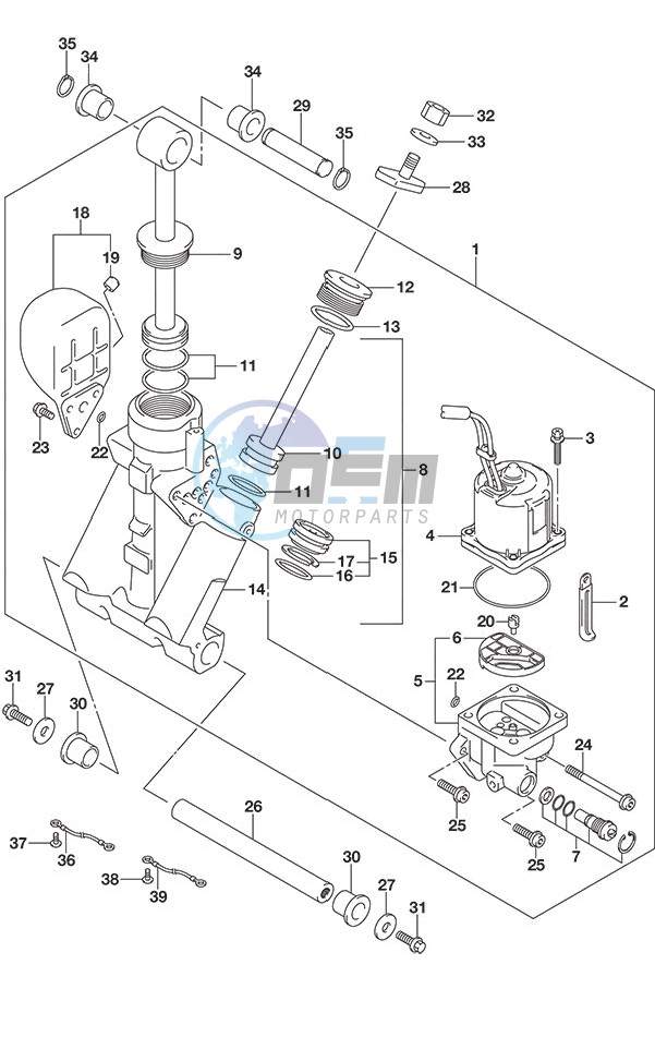 Trim Cylinder w/Transom (L)