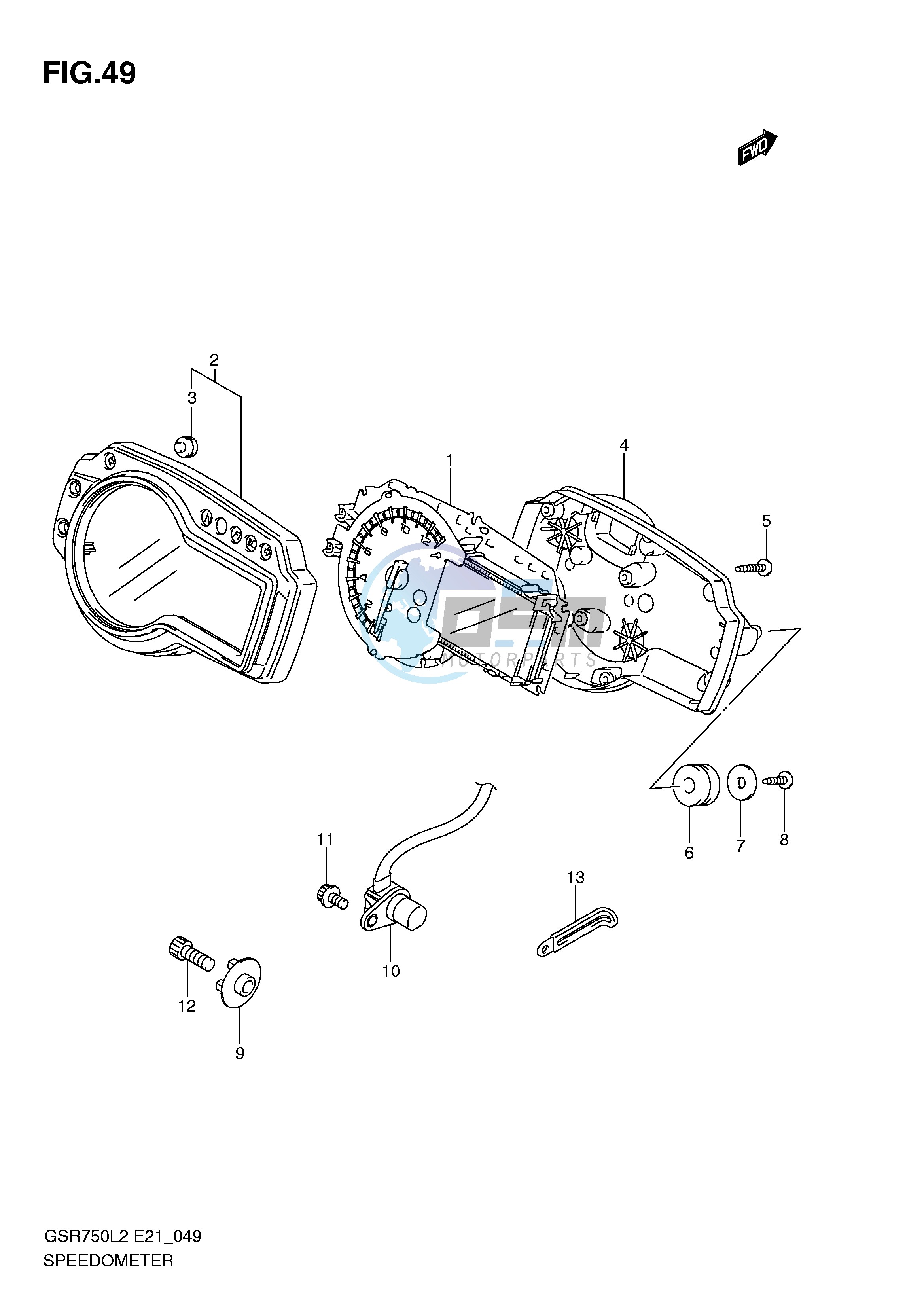 SPEEDOMETER (GSR750AUEL2 E21)