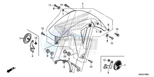 NC700SD NC700S Europe Direct - (ED) drawing FRONT FENDER