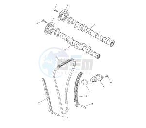 FZ8-SA 800 drawing CAMSHAFT AND TIMING CHAIN