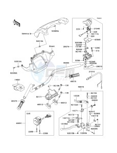 KVF 750 E [BRUTE FORCE 750 4X4I NRA OUTDOORS] (E8F-E9FA) E8FA drawing HANDLEBAR