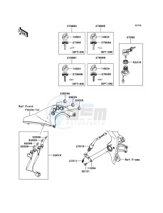 KFX450R KSF450BBF EU drawing Ignition Switch