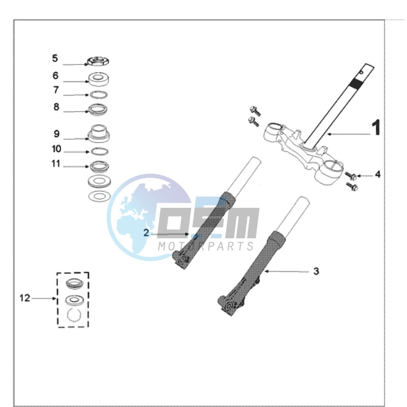 FRONT FORK / STEERINGHEAD