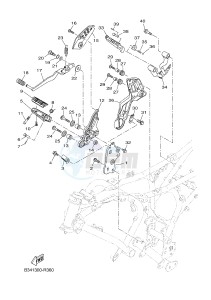 MTM690-U MTM-690-U XSR700 (B345 B345) drawing STAND & FOOTREST 2