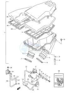 RGV250 (E24) drawing AIR CLEANER (EXCEPT MODEL N P E22)