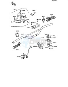 KX 125 G [KX125] (G1) [KX125] drawing HANDLEBAR