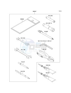 ZX 1100 D [NINJA ZX-11] (D1-D3) [NINJA ZX-11] drawing OWNERS TOOLS