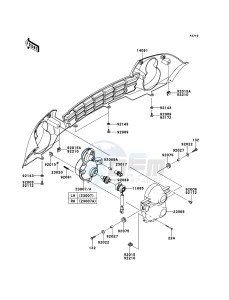 MULE_610_4X4 KAF400ACF EU drawing Headlight(s)