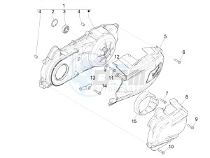 GTS 300 SUPER HPE 4T 4V IE ABS E4 (NAFTA) drawing Crankcase cover - Crankcase cooling