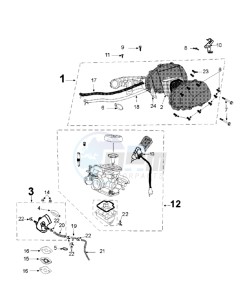 DJANGO 125 ALLURE drawing CARBURETTOR