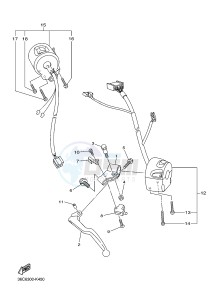 XJ6SA 600 DIVERSION (S-TYPE, ABS) (36DH 36DK) drawing HANDLE SWITCH & LEVER