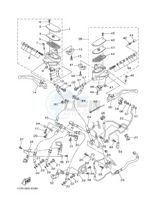 XV1900A MIDNIGHT STAR (1CR4) drawing FRONT MASTER CYLINDER