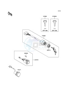 MULE 4010 DIESEL 4x4 KAF950F9F EU drawing Ignition Switch