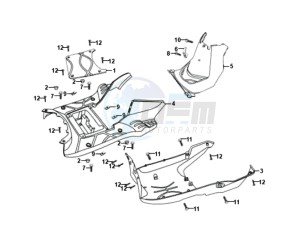 ORBIT II 50 drawing FOOTREST / FRAME COWLING