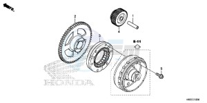 TRX420TE1F TRX420 Europe Direct - (ED) drawing STARTING GEAR