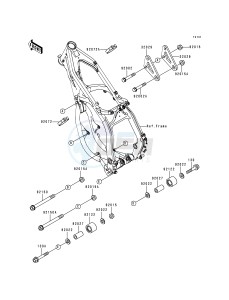 KX 250 K [KX250] (K1) [KX250] drawing FRAME FITTINGS