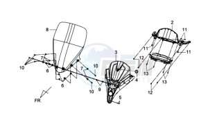 JOYMAX 125i drawing METER ASSY - WIND SCREEN