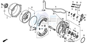 TRX500FE9 Australia - (U) drawing REAR BRAKE PANEL