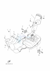 TRACER 7 MTT690 (B4T2) drawing EXHAUST