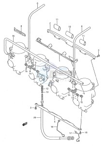 GSX750F (E28) drawing CARBURETOR FITTINGS