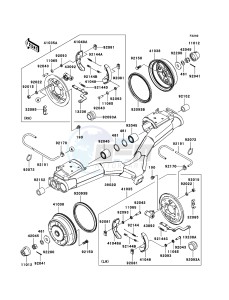 MULE 3010 DIESEL 4x4 KAF950D8F EU drawing Rear Hub