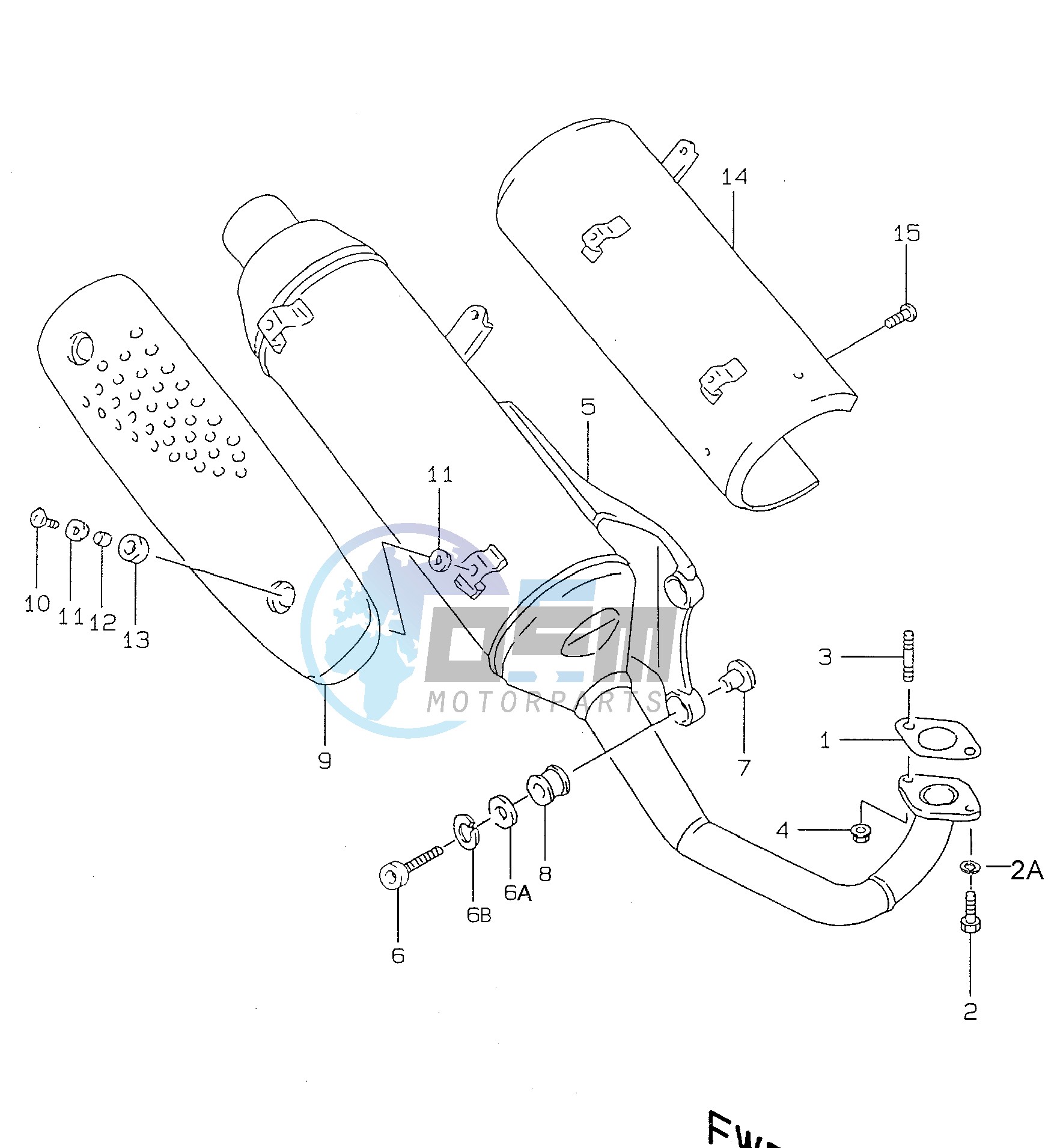 MUFFLER ( model V, model W except P4)