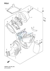 RM250 (E3-E28) drawing AIR CLEANER