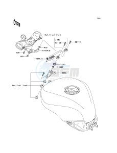 ZX 1000 D [NINJA ZX-10R] (D6F-D7FA) D7FA drawing STEERING DAMPER