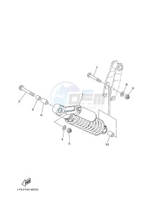 YFM700R YFM7RD RAPTOR 700R (1PE2 1PE3 1PE4) drawing REAR SUSPENSION