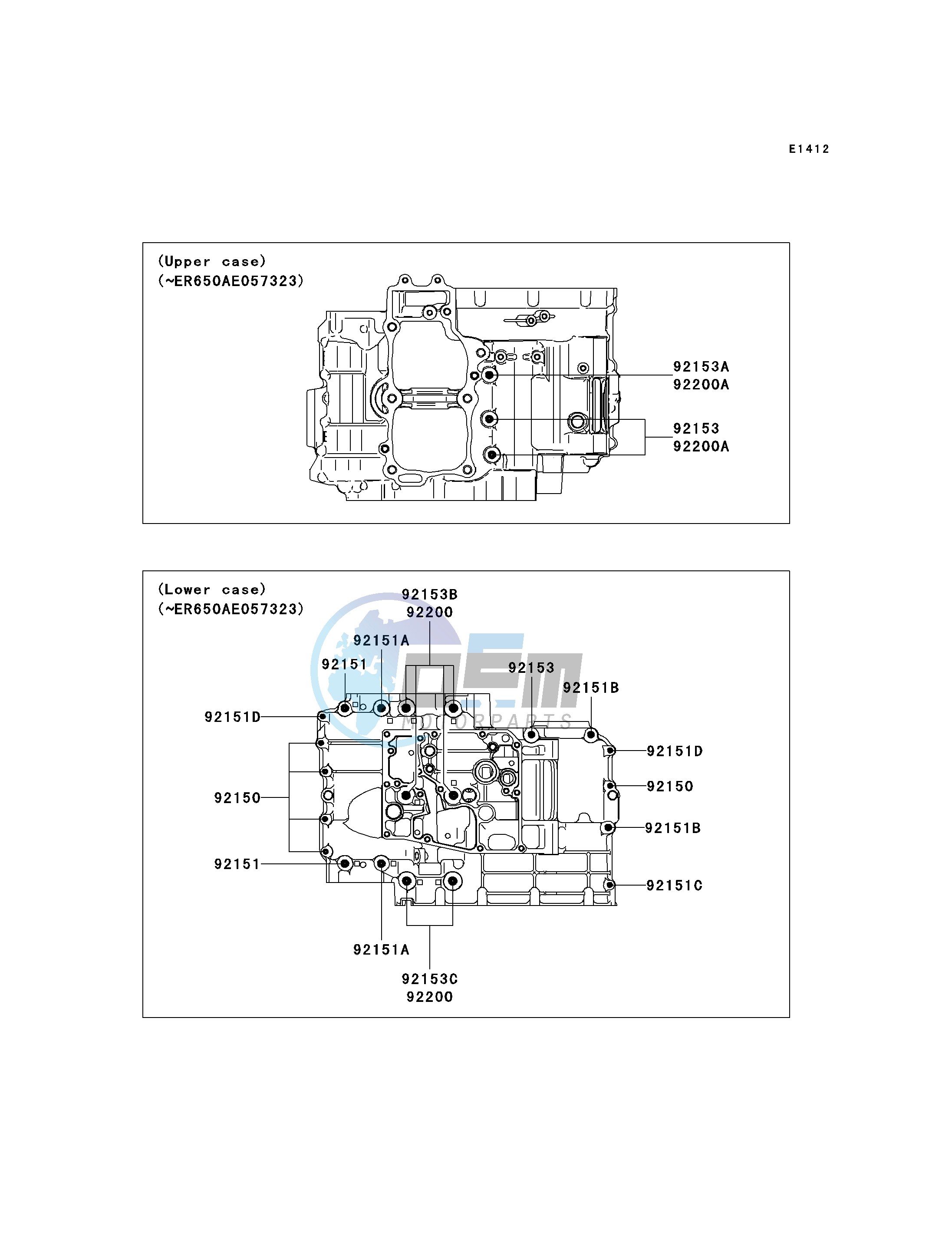 CRANKCASE BOLT PATTERN