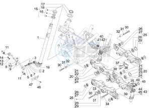 MP3 400 ie mic (USA) USA drawing Fork steering tube - Steering bearing unit