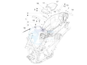 Beverly 350 4T ST ie ABS E4 300 (EMEA) drawing Helmet huosing - Undersaddle