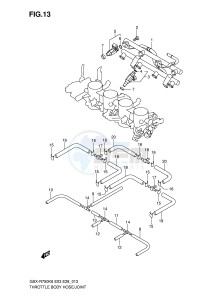 GSX-R750 (E3-E28) drawing THROTTLE BODY HOSE JOINT