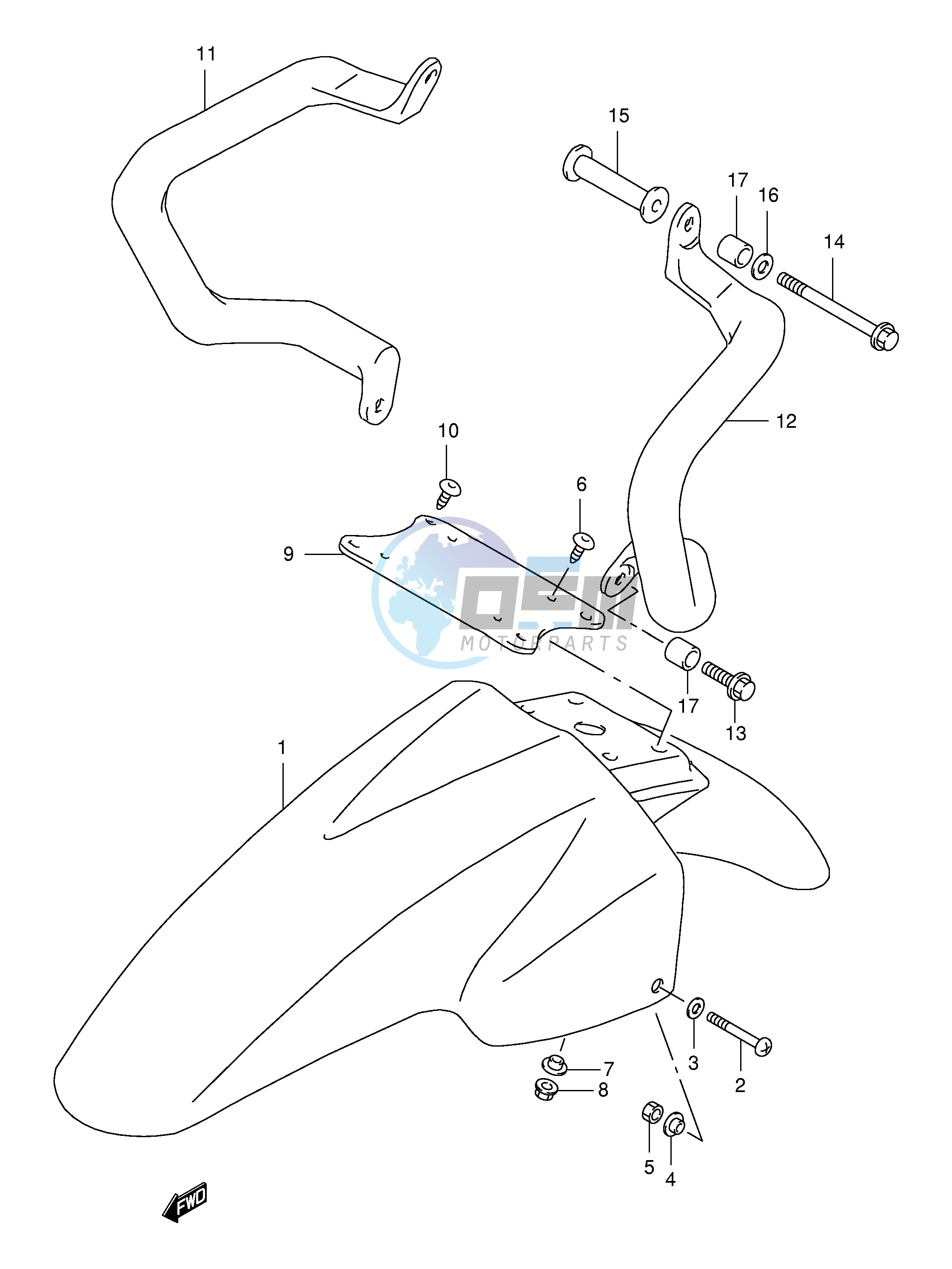 FRONT FENDER (MODEL W)