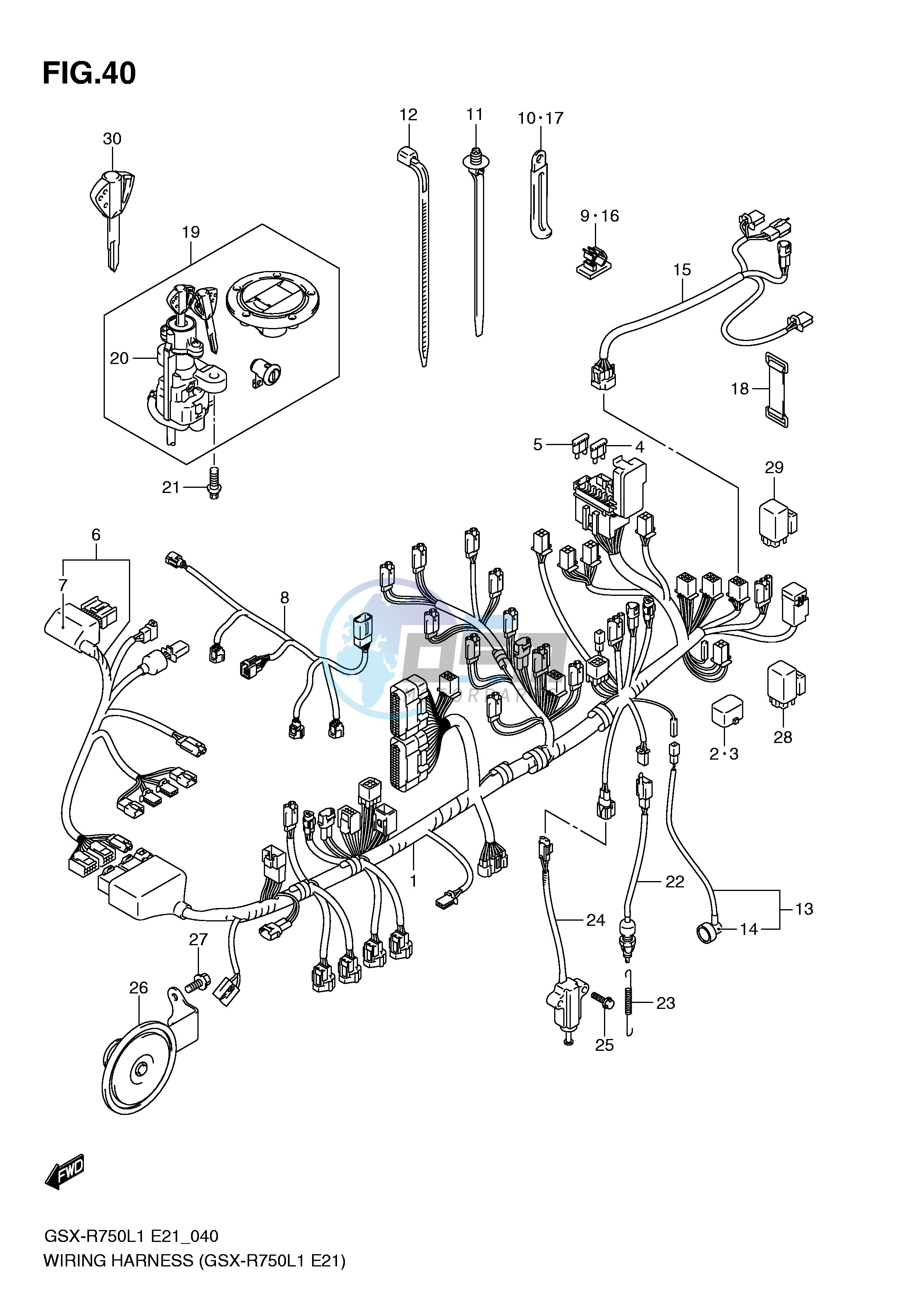 WIRING HARNESS (GSX-R750L1 E21)